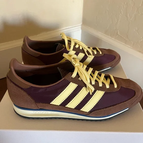 Adidas Women’s SL72 OG Maroon and Brown Sneakers - Picture 8 of 16
